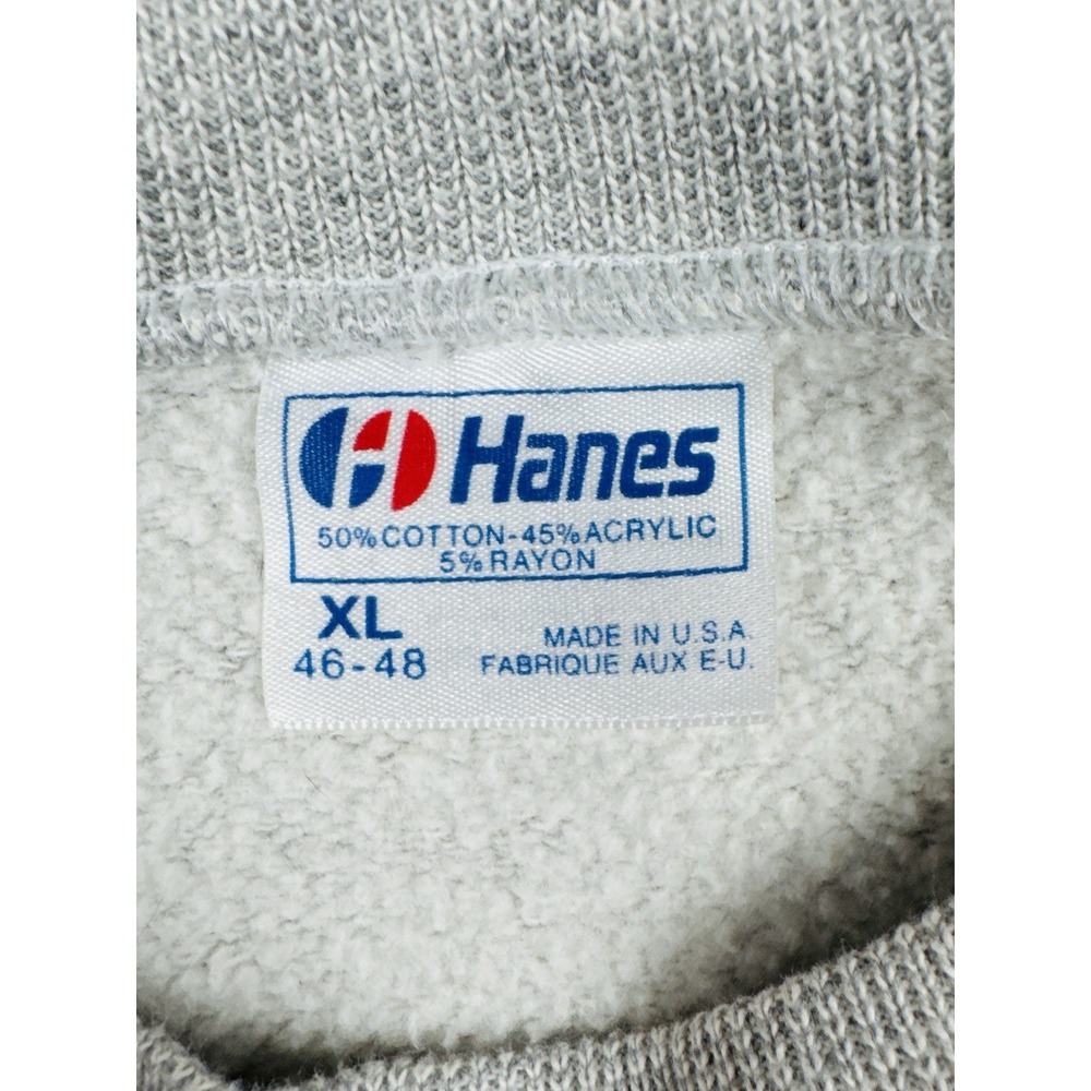 Vintage 80s USA Flag Sweatshirt Hanes Raglan Crewneck Made USA XL - Picture 9 of 10